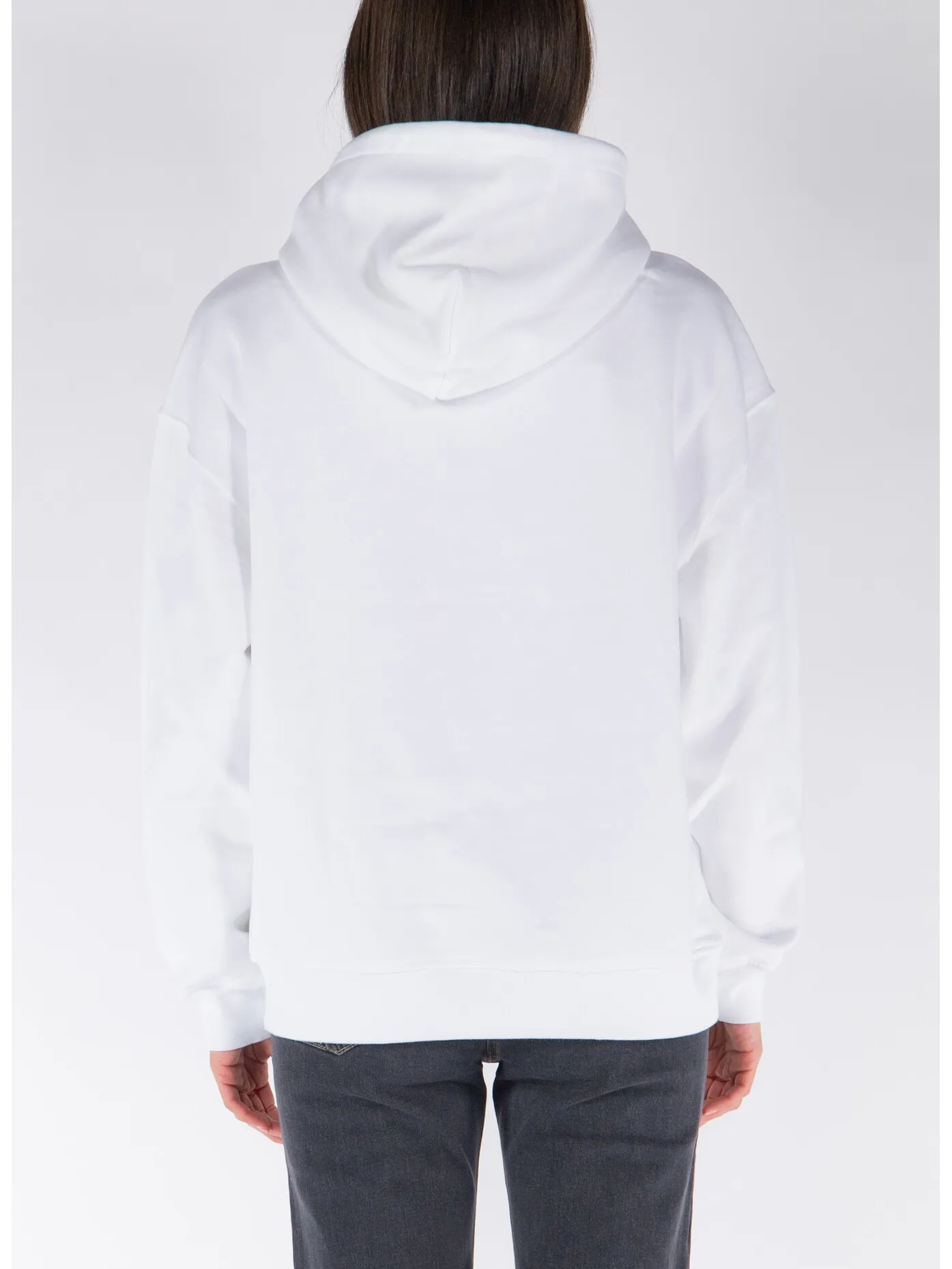    -MOSCHINO JEANS    -FELPA HOODIE CON LOGO STAMPATO-
