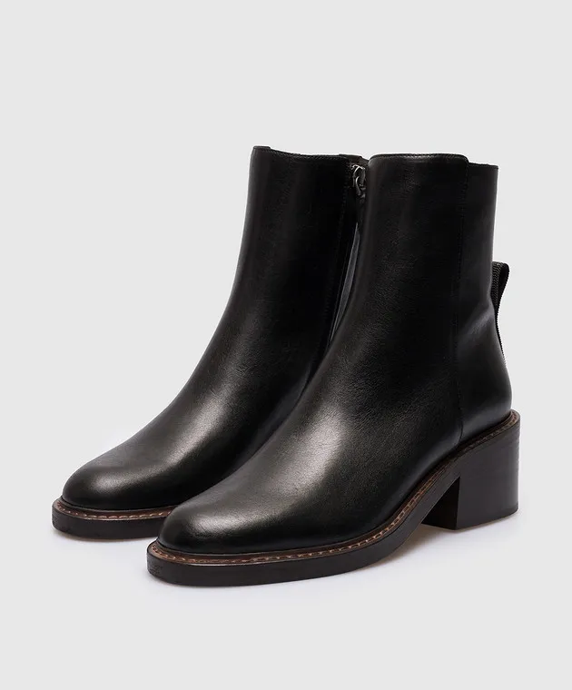 Brunello Cucinelli Stivali in pelle nera MZTLC2585