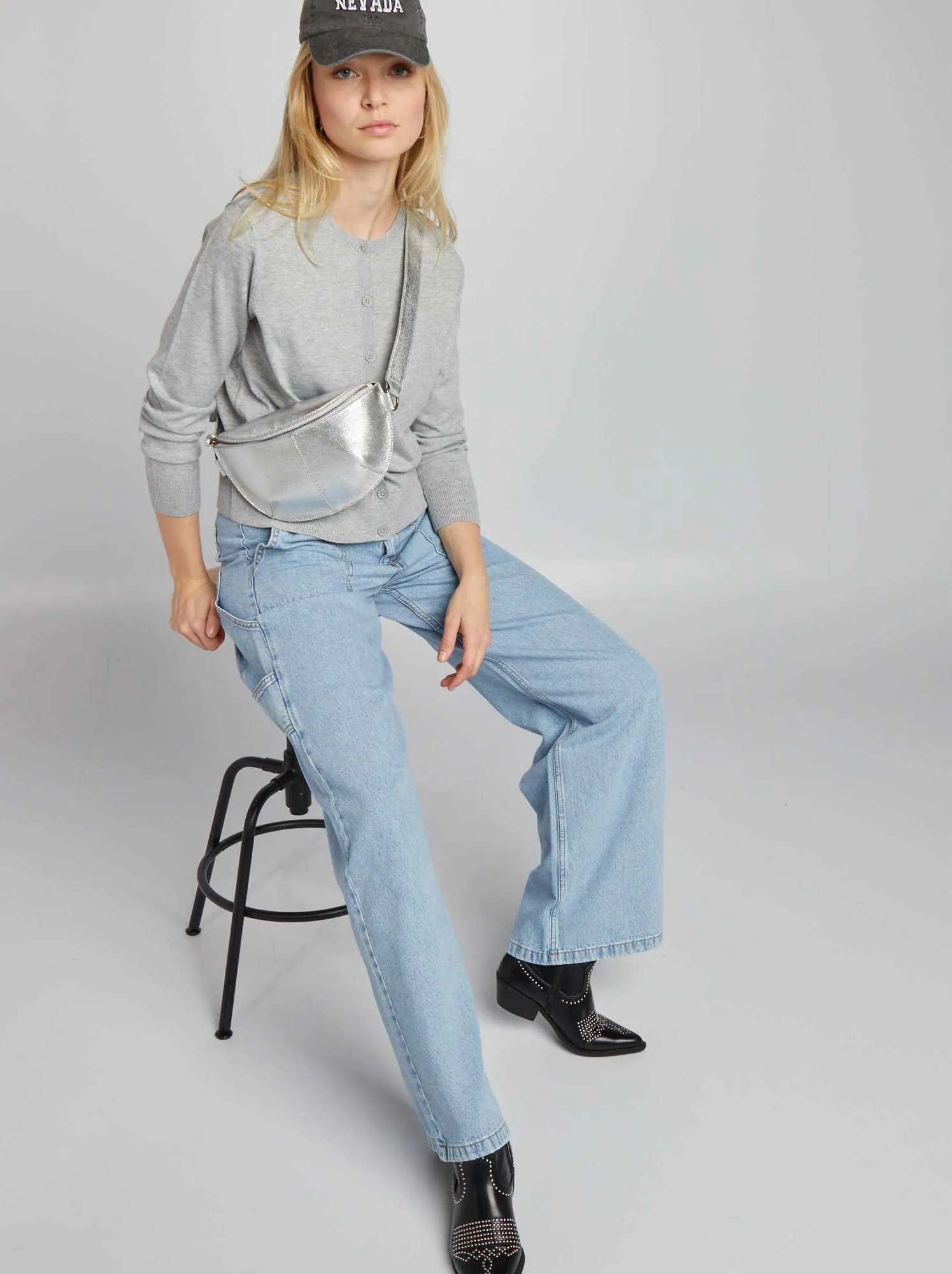 Cardigan maniche lunghe - GRIGIO