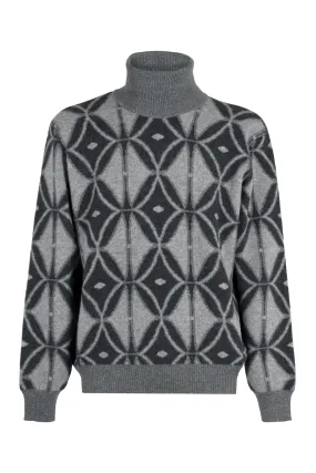 Etro Pullover dolcevita in maglia bicolor