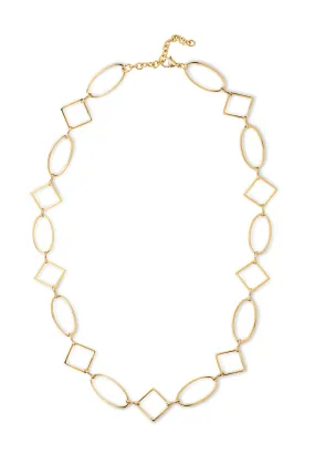 Long Rhomb & Oval - Collana