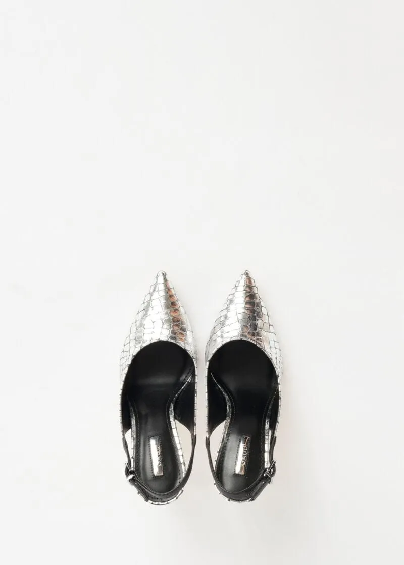 Slingback in pelle