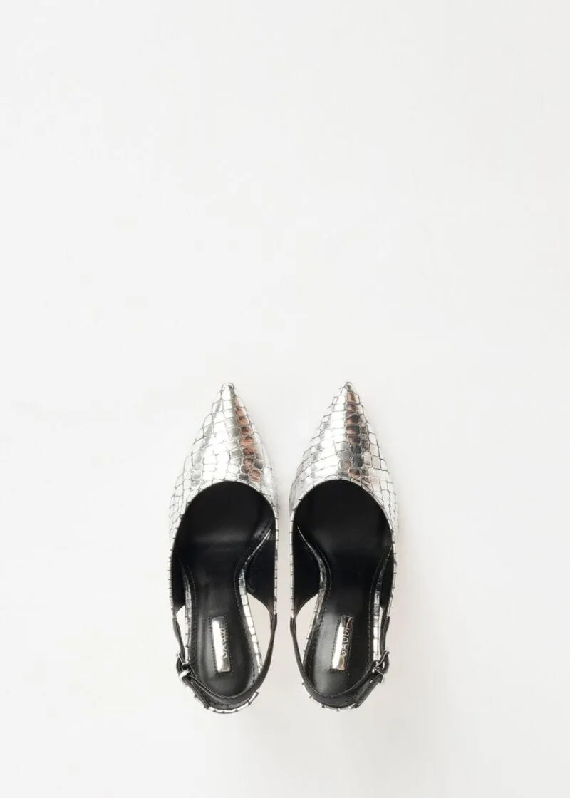 Slingback in pelle